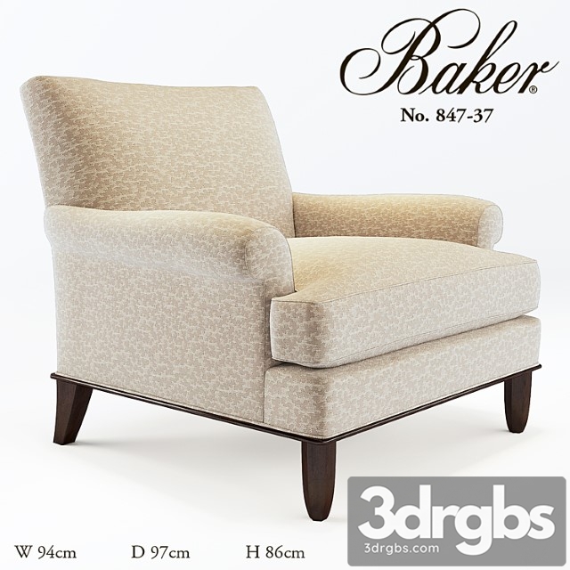 Baker No 847 37 Tight Back Lounge Chair 3