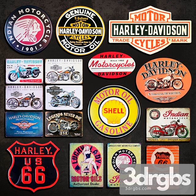 Metal signs №10. motorcycles