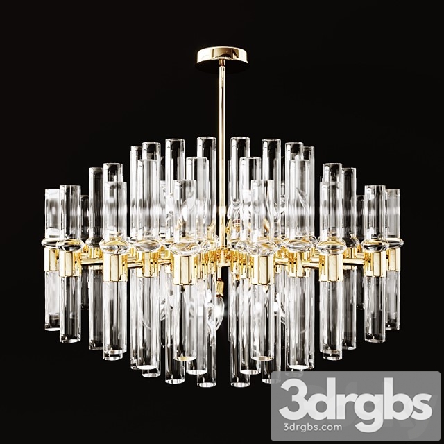 Crystal tubules pendant lamp