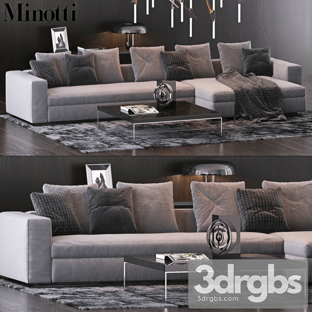 Minotti Fabric Moderm Sofa Set
