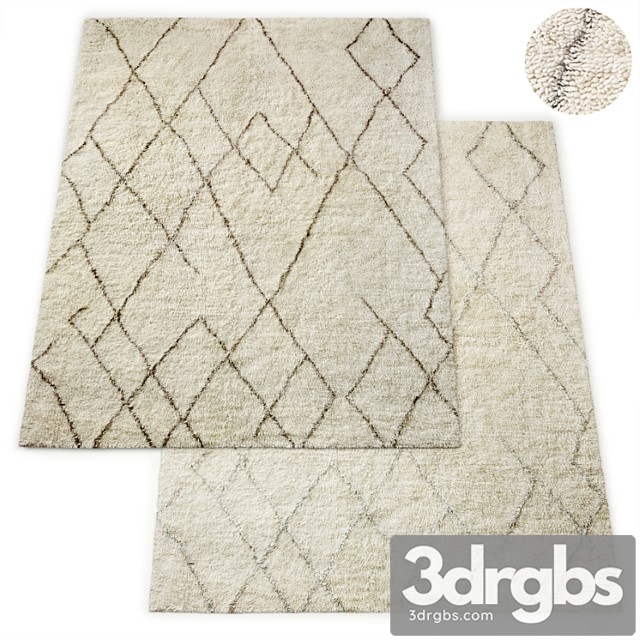 Lumina sketched hand-knotted wool shag rug rh collection