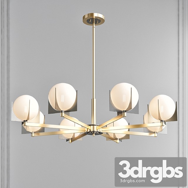 Finn Satin Brass Brushed Platinum 8 Light Chandelier By Maxim Lighting