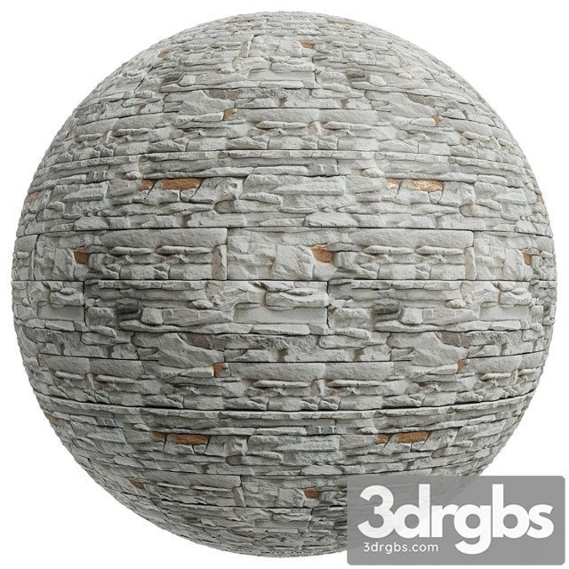 Fb434 White Facade Decorative Stone 1mat Pbr Seamless 2