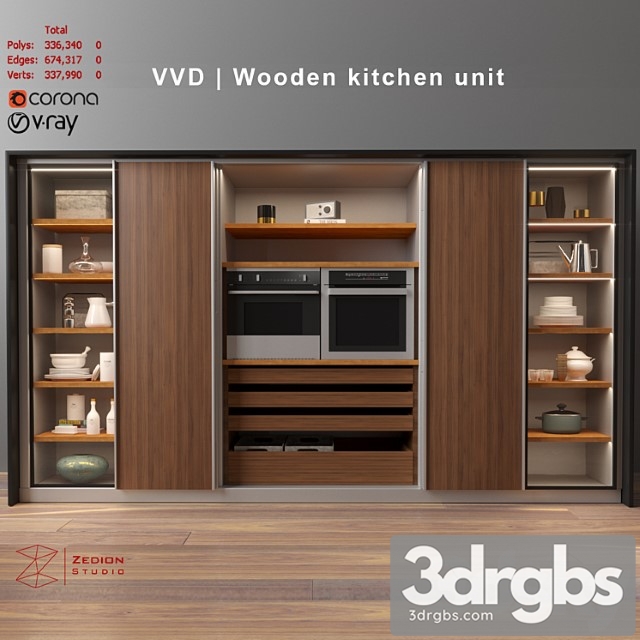 Vvd Wooden Kitchen Unit