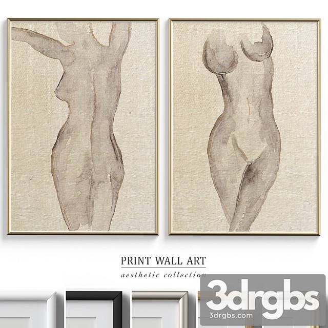 Abstract woman figure wall art p-562