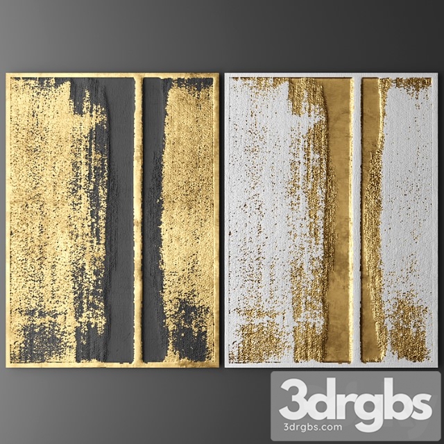 Wall Decor Picture Gold Luxury Lukhuri Decor Art Contemporary Art Abstraction 25