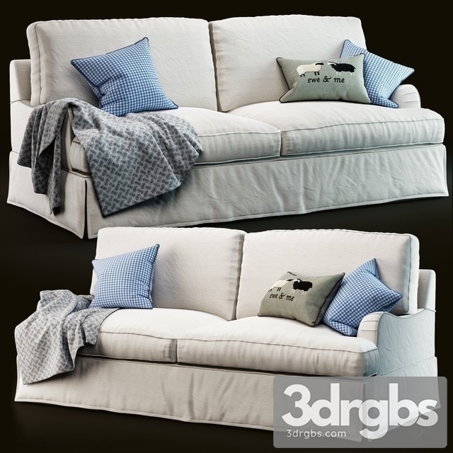 PB English ARM Slip Covered Sofa