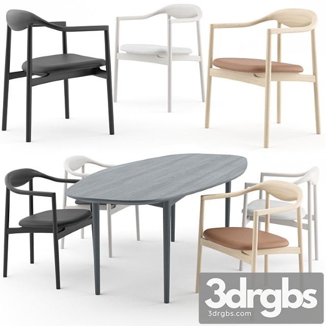 Jari chair and ellipse table by brdr kruger
