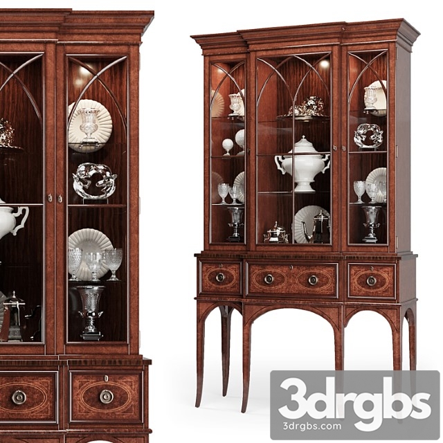 Century - wellington court breakfront display cabinet 30h-423