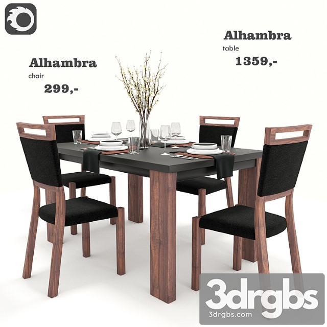 Alhambra Dining Set Brw