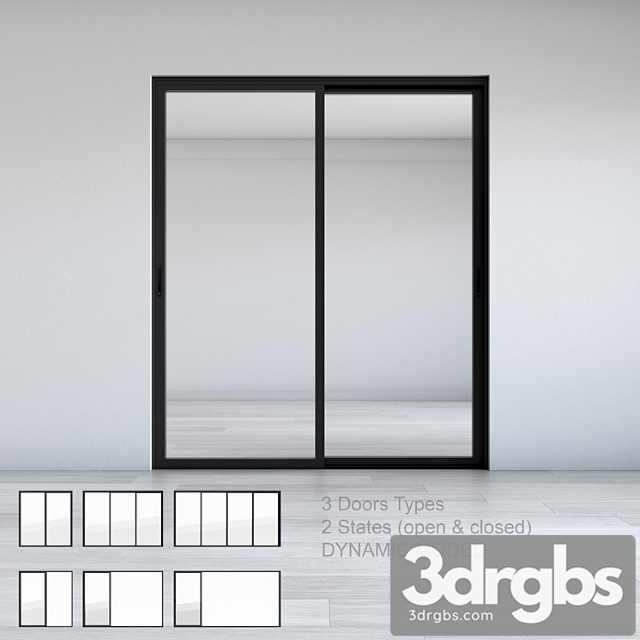 Dynamic sliding doors set 01