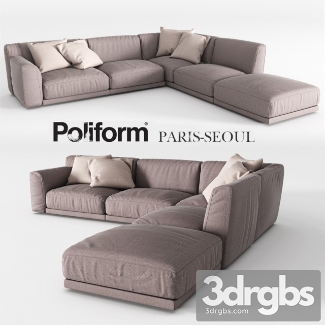 Poliform Fabric Paris Seoul Sofa