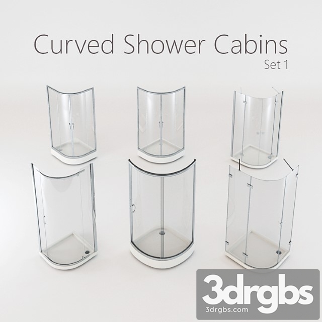 Curved Shower Cabins Set 1