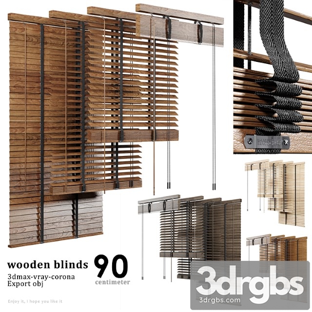 Wooden blind 02 90cm