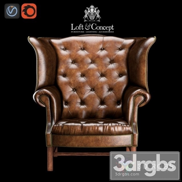 Chesterfield High Back Wing Chair