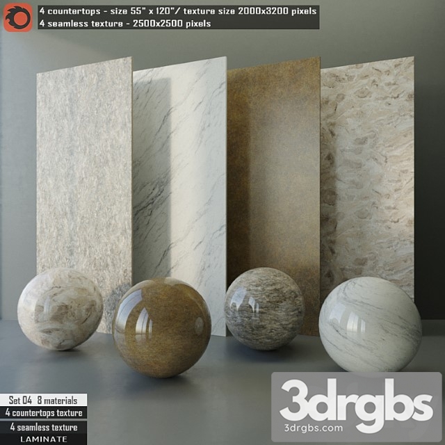 Laminate countertops & seamless texture set 04