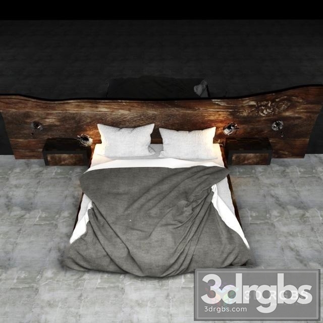 Wooden Headborad Bed