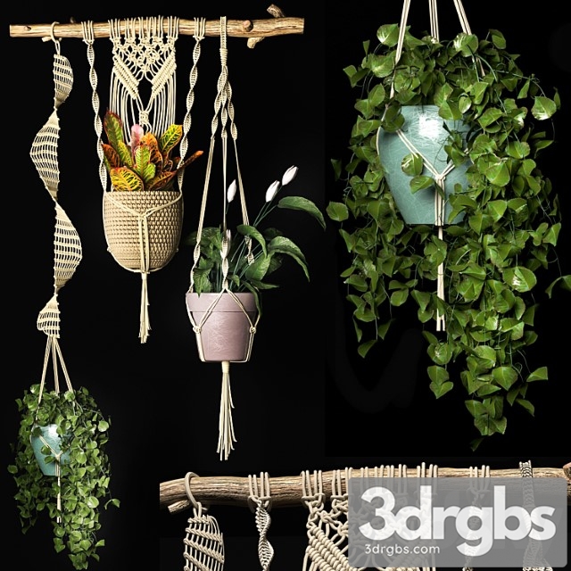 Decorative set of hanging pots 2