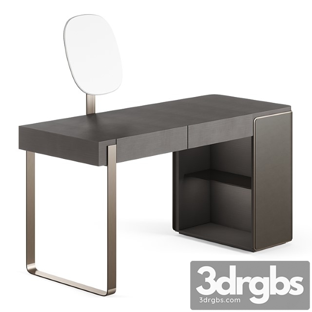 Fendi icon lady desk with mirror (charcoal fiddleback sycamore)