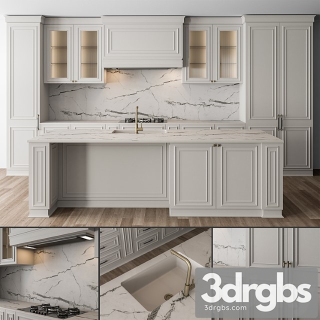 Kitchen neoclassic - white set 66