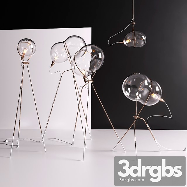 Designs lighting with bubbles of glass