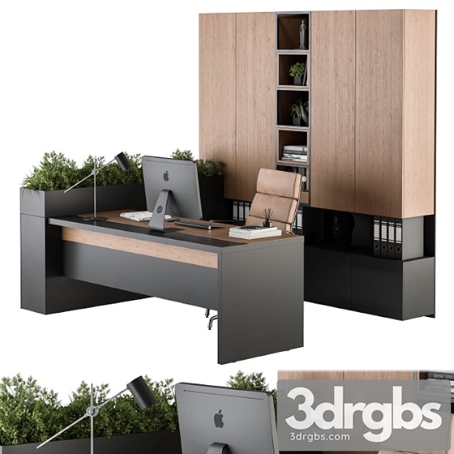 Office furniture l type wardrobe - manager set 32
