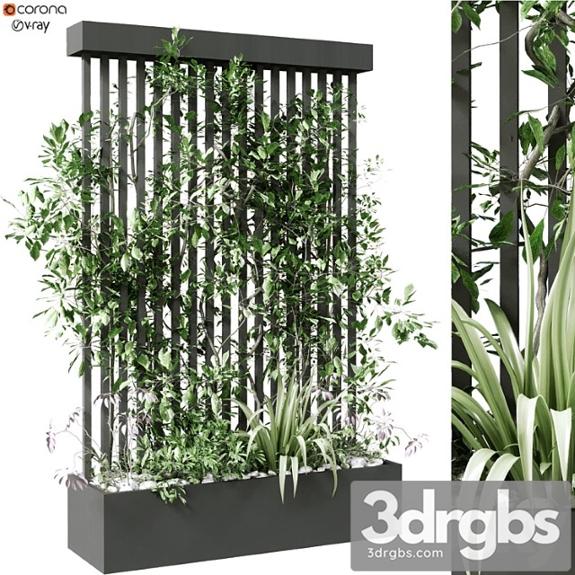 Vertical plant in box set 124