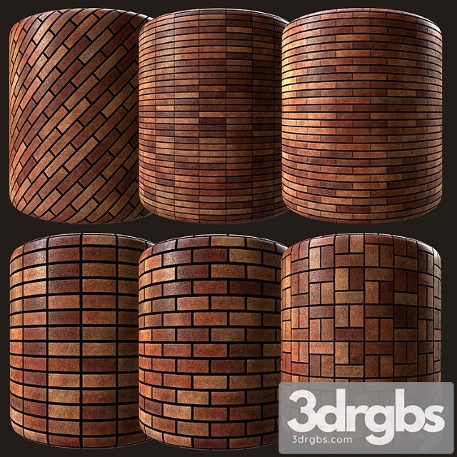 Red rustic american brick 05