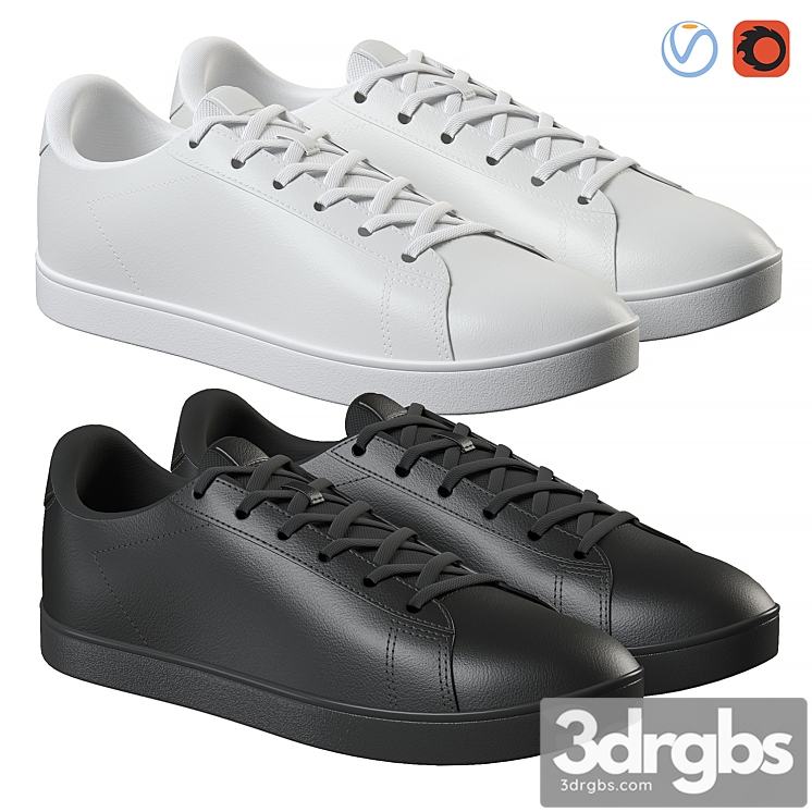 Leather Shoes Black and White