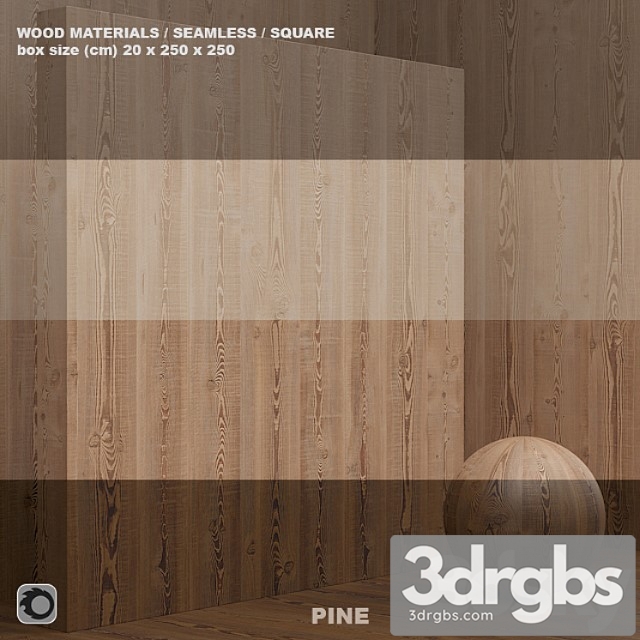 Wood pine solid (seamless) - set 51