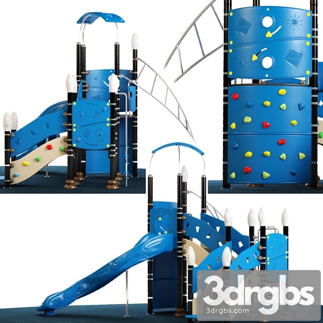 Kids Equipment With Slide Climbing 03