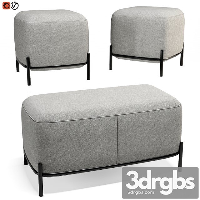 Pouffe bench hallberg midnight