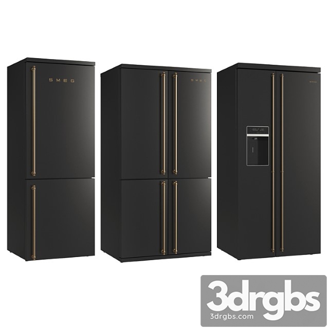 Smeg coloniale refrigerators black