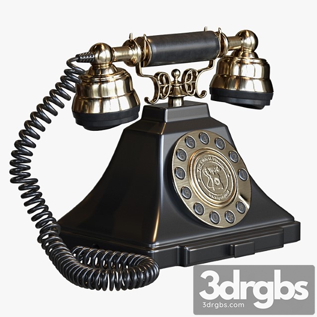 Classic vintage telephone with push button dial