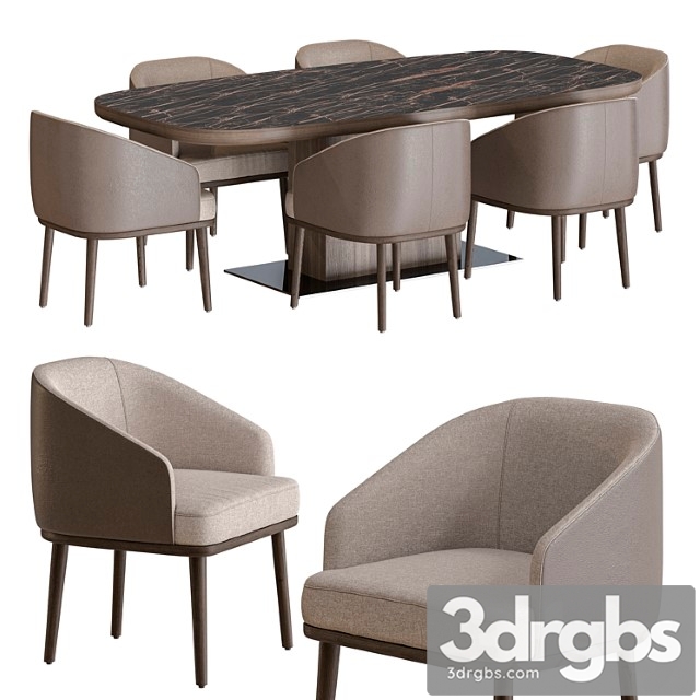 Ditre italia saint tropez table and armchair dining set 2