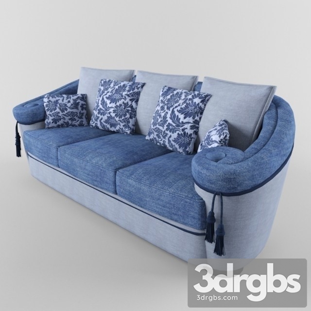 Blue Sofa With Tassels