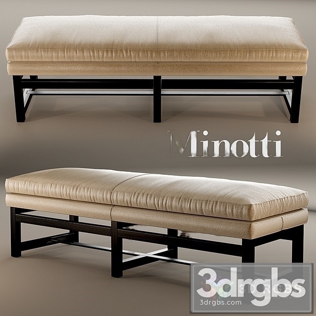 Minotti Leather Bench