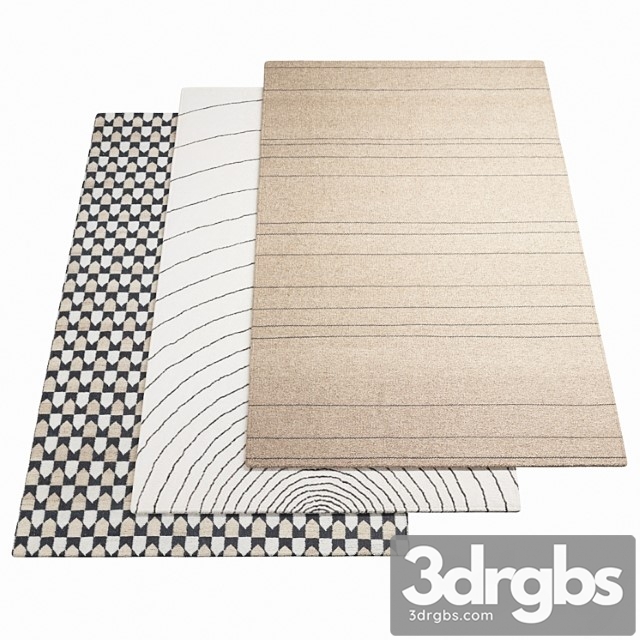 Textures Rug Three asplund rugs - 1-8