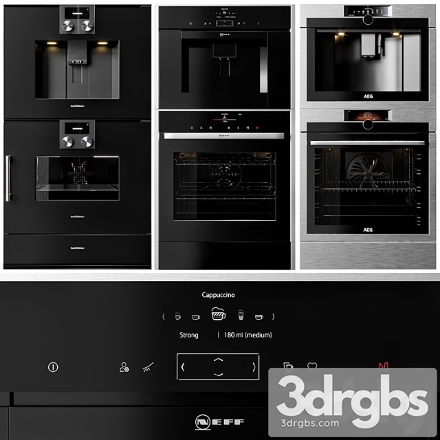 Gaggenau, aeg and neff double oven and coffeemaker collection