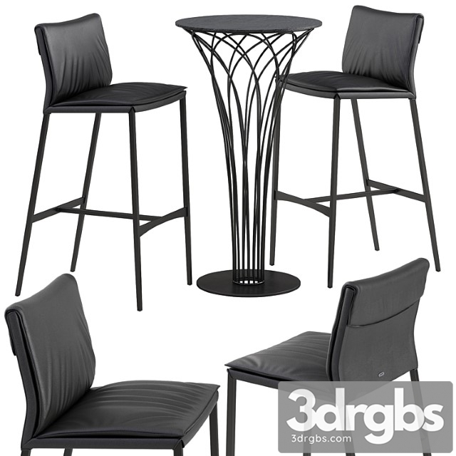 Cattelan italia isabel barstool nido table set 2