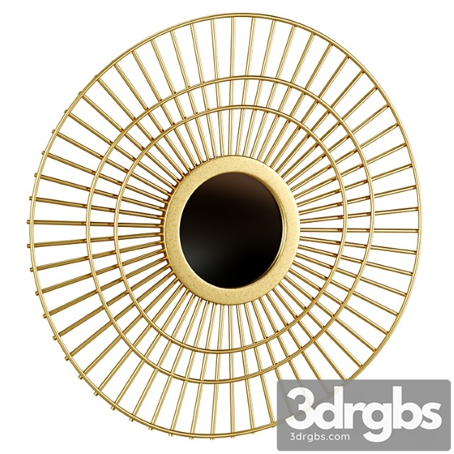 Spyk brass sun mirror