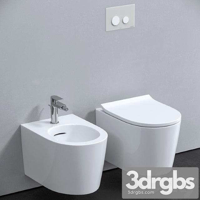 Wall-hung toilet and bidet toto