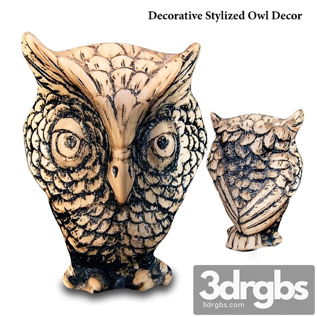 Macespace - decorative stylized owl decor