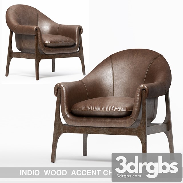 Indio Wood Accent Chair In Haze