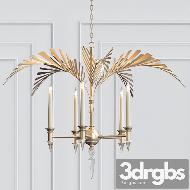 Palm Frond 5 Light Chandelier