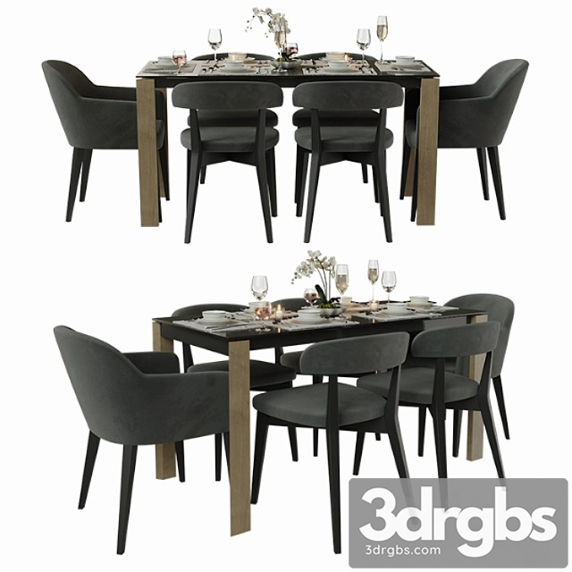 Connubia calligaris table with chairs 2