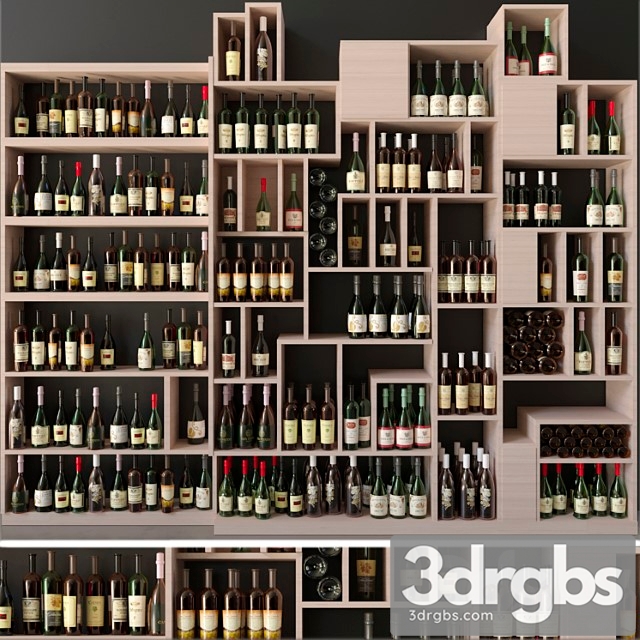 Large collection of wine in a wine shop. alcohol 4