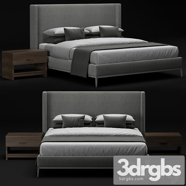 Rh italia shelter nontufted platform bed 2