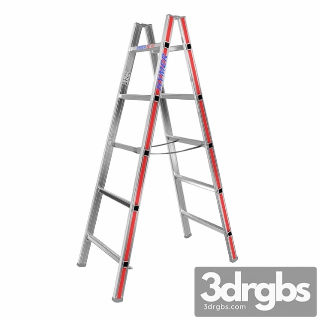 Download Hymer 4023 aluminum ladder 3d model model - 3DRGBs