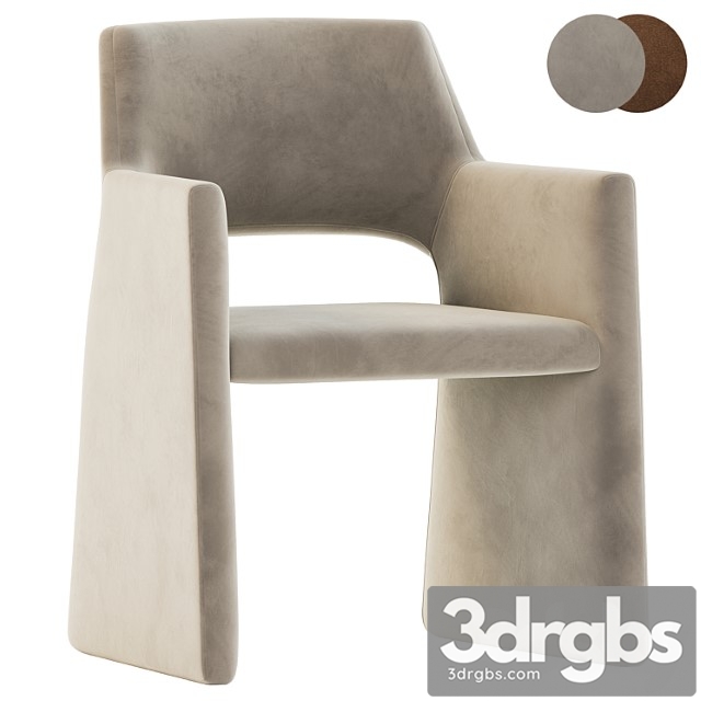 Cb2 foley faux mohair gray dining armchair 1